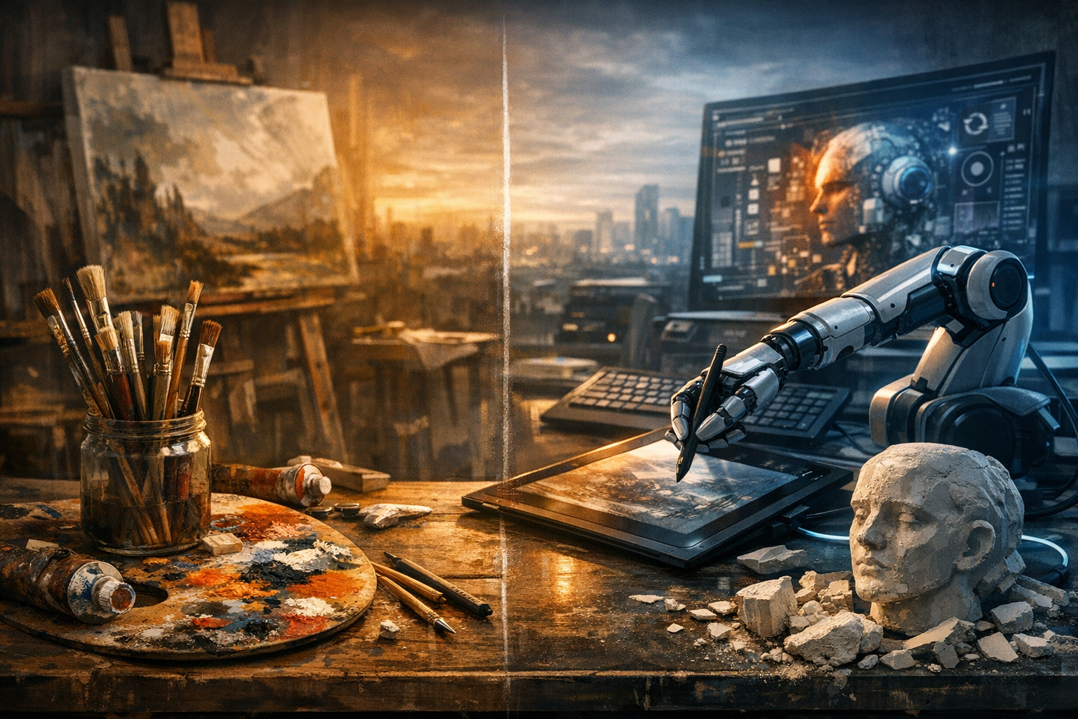 The New Creative Class: AI as Democratization of Art or the End of the Professional Artist?