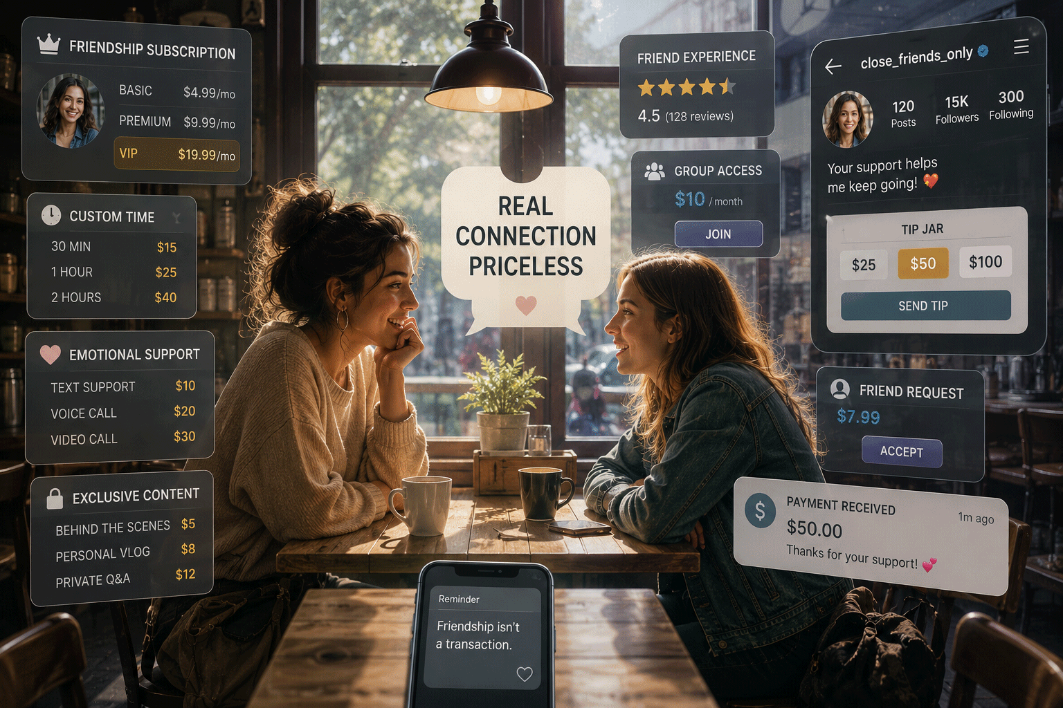 The Monetization of Friendship: When Every Relationship Has a Price Tag, What Happens to Genuine Connection?